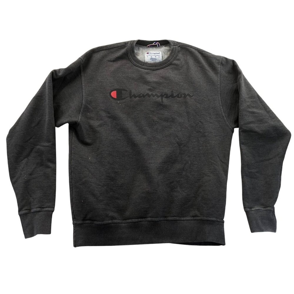 Champion Mens Sweatshirt Medium Gray Crewneck Pullover Classic Casual Travel